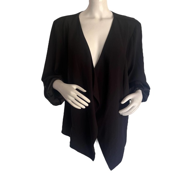 torrid Jackets & Blazers - Torrid Open Front Flap Back Blazer Long Sleeve Black Size 3